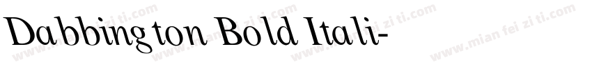 Dabbington Bold Itali字体转换